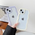 Miniatyrbilde 2 av 5: IC Søt Krøllete Bølge Ramform Støtsikker Myk, Kompatibel med iPhone-deksel (Rosa, iPhone 13 Pro Max)