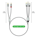 Pikkukuva 4 / 4: Lightning - RCA-kaapeli Audio Aux -sovitin, RCA - 3,5 mm -kaapeli, USB-C - 2 RCA -äänikaapeli, 3-in-1 -äänikaapeli autolle, kotiteatterille, kaiuttimille ja muille