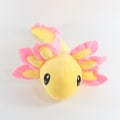 Miniatyrbild 2 av 5: Kawaii Axolotl Plyschkudde Mjukt Gosedjur Rosa Gul Axolotl Hexagonal Dinosaurie Plyschleksaker Docka Heminredning 13,7 tum (Gul)
