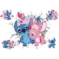 Pikkukuva 1 / 5: Stitch-seinäkoriste, animaatioseinäkoriste, lastentarrat