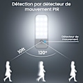 Miniatyrbillede 2 af 4: Automatisk LED-natlampe [2-pak], 12 LED USB-opladelig skabsl lampe med bevægelsessensor & lyssensor, 3 tilstande (auto/på/af) med magnet (YSJ)