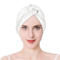 Lyxig Satinmössa 2-i-1 - Sovmössa & Badmössa för Långt och Lockigt Hår_TF_TF Vit