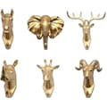 Coat Rack 6 pcs Animal Wall Hook Towel Hook Hanger Towel Hanger Universal Hook Gold