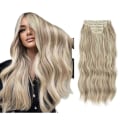 Miniatyrbilde 4 av 5: Clip-in Extensions 22 tommer sett med 4 låsbare bølger Parykk for kvinner