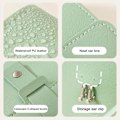 Miniatyrbillede 5 af 5: Øreringeholder Organizer med foldbart bogdesign Øreringe Bog Organizer, Bærbar Læder Rejse Øreringe Taske green