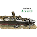 Miniatyrbilde 2 av 5: Akvariedekorasjon i form av Titanic-vraket - laget av harpiks