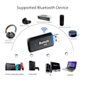 Miniatyrbilde 2 av 3: Bluetooth-sender for TV, trådløs Bluetooth 5.0-sender lydadapter trådløs 3,5 mm-adapter for hodetelefoner PC TV bærbar PC og mer