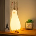 Miniatyrbillede 2 af 5: Liggende and natlampe, LED sød andelampe, justerbar i silikone