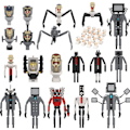 Miniatyrbilde 1 av 2: Gamer Skibidi Toalett Actionfigur Byggklossleker TV Man Scientist 163Pcs