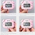 Miniatyrbild 4 av 5: Magnetiska digitala timers, kökstimer digital väckarklocka (rosa)