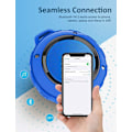 Pikkukuva 5 / 5: Vedenkestävä Bluetooth-kaiutin ulkokäyttöön, Langaton kannettava mini-suihku- ja matkakaiutin subwooferilla, Parannettu basso, Sisäänrakennettu mikrofoni Blue