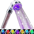 Miniatyrbillede 1 af 5: LED-brushoved med farveskiftende vandbesparende brusehovedfilter