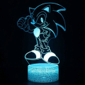 Pikkukuva 4 / 5: CDQ Sonic The Hedgehog -lamppu - Värikäs pöytälamppu lastenhuoneeseen