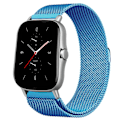 Miniatyrbillede 1 af 3: Magnetisk rem til Amazfit GTS/4/2/2e/GTS2 Mini/3/GTR 4/3/2/47mm 20mm 22mm metal mesh Smartwatch Mesh Amazfit Bip 5-rem Sky blue 20mm