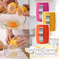Miniatyrbilde 3 av 4: Egg Shell Opener, Hardkokt Egg Skrelleregg Cube Egg Separator Håndholdt Verktøy, Rustfritt Stål Eggskall Breaker Egg Shell Cutter Kjøkken Gadgets pink