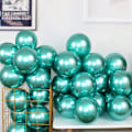 Miniatyrbillede 1 af 5: 12 tommer 100 stk Latex metalliske krom balloner Helium skinnende fortykkede balloner Festdekoration (grøn)