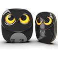 Wireless Doorbell, Cute Owl Doorbell Weatherproof IP55 Outdoor Remote Control Push Button - 1000ft Long Wireless Range Black Black