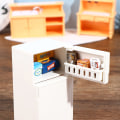 Miniatyrbilde 3 av 5: 16 stk/sett 1:12 dukkehus fryser modell hvit kjøleskap kjøkkenmøbler leker
