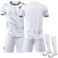 Miniatyrbillede 4 af 7: 25-26 Portugal udebanesæt hvid fodbolduniform sæt Nr. 7 Ronaldo Nr. 10 B Silva trøje 8 B Fee 11 Phillips Størrelse 7 med sokker Size 7 with socks #twenty two