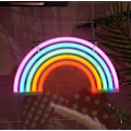 Miniatyrbilde 1 av 5: LED Regnbuelampe Neon Regnbue Regnbuelampe Neon Nattlampe Flerfarget Lys Neon LED Lys Veggdekor Julebordgave Til Barn