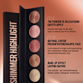 Pikkukuva 3 / 5: 5 väriä Smooth Shimmer Highlighter Pitkäkestoinen Hieno Jauhe Naisille Tytöille Päivittäinen Meikki oletus