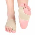 Miniatyrbillede 1 af 5: Hallux valgus ortos, stortåbeskytter og separator, tåkorrigerer til hallux valgus, hammertå, knyst, smertelindring - 1 par
