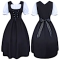 Miniatyrbillede 2 af 5: Mode Oktoberfestkjole til kvinder Bayersk ølpiges Drindl Tavern Maid Dress New V XL XL