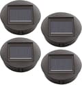 4 stk solcellelamper med LED-lamper, solcellelamper, LED-solcellepanel lyktlokk for utendørs hengende hage lykt Qyroa