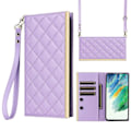 Pikkukuva 1 / 5: Nahkakotelo imukupilla ja 3 korttipaikalla Samsung Galaxy S21 FE 5G [HK] Style E -puhelimelle Style E Multicolor