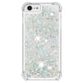 Etui Kompatibelt med iPhone SE 2022/2020 / iPhone 8 Bumper Cover Glitrende Glitter Bling Flydende Væske Sølv Ingen