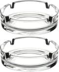 Dekorative askebægre i klart glas, glat enkel solid blank overflade, pryd dine rum med tidløs elegance