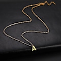 Miniatyrbilde 3 av 5: Skyrim Rustfritt stål A-Z Initialbokstav Halsband för kvinnor Trendig minimalistisk alfabet Choker Halskedja Smycken Födelsedagspresent Guld Färg Z