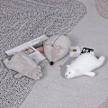 Miniatyrbilde 10 av 10: Plysjputer U-formet reisepute GRÅ MUS Grey Mouse
