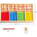 Pikkukuva 5 / 5: Laskutikut laskeminen matematiikka opettavainen lelu, puiset numerokortit ja laskutikkulaatikko