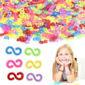 Miniatyrbillede 1 af 4: 1000 stk Loom Bands S-Clips - Farverige Gummibåndsforbindelser