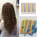 20 st Hårrullar Set Spiral Hårpermanentstavar DIY Plast Långa Lockpermanentstavar
