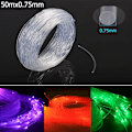 Miniatyrbild 1 av 10: 50 m x 0,75 mm/1,0 mm Fiberoptisk Kabel Ändglöd LED-Ljus 50mx0.75mm