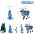 Pikkukuva 2 / 5: Frozen-kakun koristefiguurisetti, Frozen-kakun koristeet Frozen-juhlatarvikkeisiin