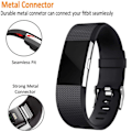 Miniatyrbilde 5 av 5: Herr Dam Mesh Strap Metall Quick Release Rem Svart L Marinblå L