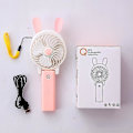 Miniatyrbillede 4 af 5: Genopladelig Mini Tegneserie Håndholdt Lille Ventilator Usb Ventilator Foldbar Studenter Ventilator Rejse Bærbar Lille Ventilator Ns2