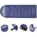 Miniatyrbilde 2 av 7: 1 stk sovepose for voksne, enkel sovepose for voksne for 3 sesonger, lett camping og fotturer Navy Blue