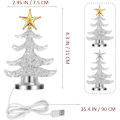 Miniatyrbilde 2 av 7: Akryl Juletre Nattlys USB Fargerikt Lyssterk Bordlampe LED Nattlys Juledekorasjon for Barnerom Soverom Hjemfest 2 Stykker