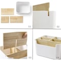 Miniatyrbillede 3 af 4: Træ skrivebordsbakke, bambus skrivebordsopbevaring - Perfet
