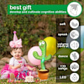 Miniatyrbild 3 av 5: Dansande kaktus Härmar leksak, pratar Upprepa sång Sunny Cactus Toy 120 st Songs For Baby Spela in ditt ljud Sjung+dans+inspelning+ljus