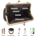Miniatyrbillede 4 af 5: CDQ Retro Hul håndtaske til damer Læder skuldertaske Aften Clutch taske - blå Blå