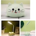 Miniatyrbillede 2 af 7: Sød Grøn Mini Katt Natlampe, USB Opladbar, Foldbar til Børns Soveværelse GRØN gRÖN gRÖN