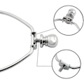 Miniatyrbillede 3 af 4: 1-pakke 8/9/10 tommer lampeskærm Harpholder DIY belysningstilbehør Hornramme Lampskærm Beslag til bord-/gulvbelysning (sølv)（6 tommer）
