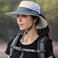 Miniatyrbild 2 av 5: Solhatt herr dam UV-skydd 1 sommarmössa fiskehatt fiskehatt boonie fiskehatt grey