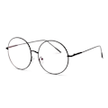 Miniatyrbillede 1 af 5: Runde briller Brille stel SVART Sort Black