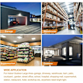 Miniatyrbillede 5 af 5: LED-garagelampe, 60W E27 6500K 6000Lm værkstedslampe, LED-loftlampe til garage, lager, værksted, kælder, fitnesscenter, køkken (1 stk)